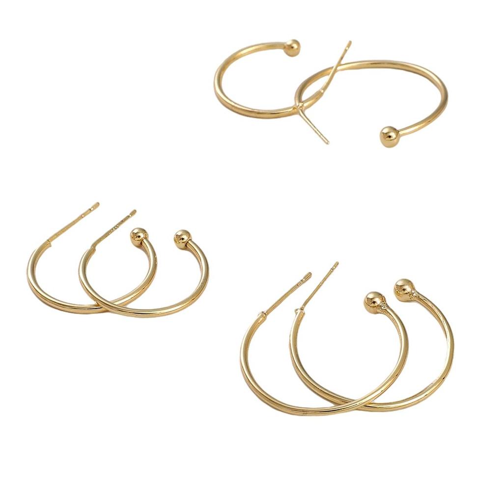 Медные полукруглые серьги с имитацией обожженной иглы C-образной формы для изготовления ювелирных изделий своими руками, аксессуары для рукоделия