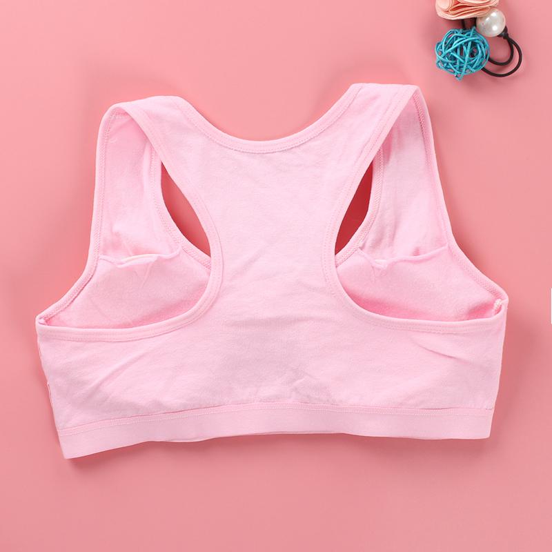 Удобный хлопковый тренировочный бюстгальтер для возраста 8-14 лет с бесшовным кружевным дизайном в нескольких цветах