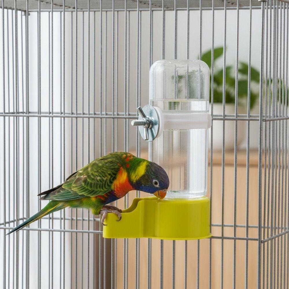 140ml Automatic Birds Drinker Transparent Large Capacity Automatic Feeder Leak-proof Hamster Bottle
