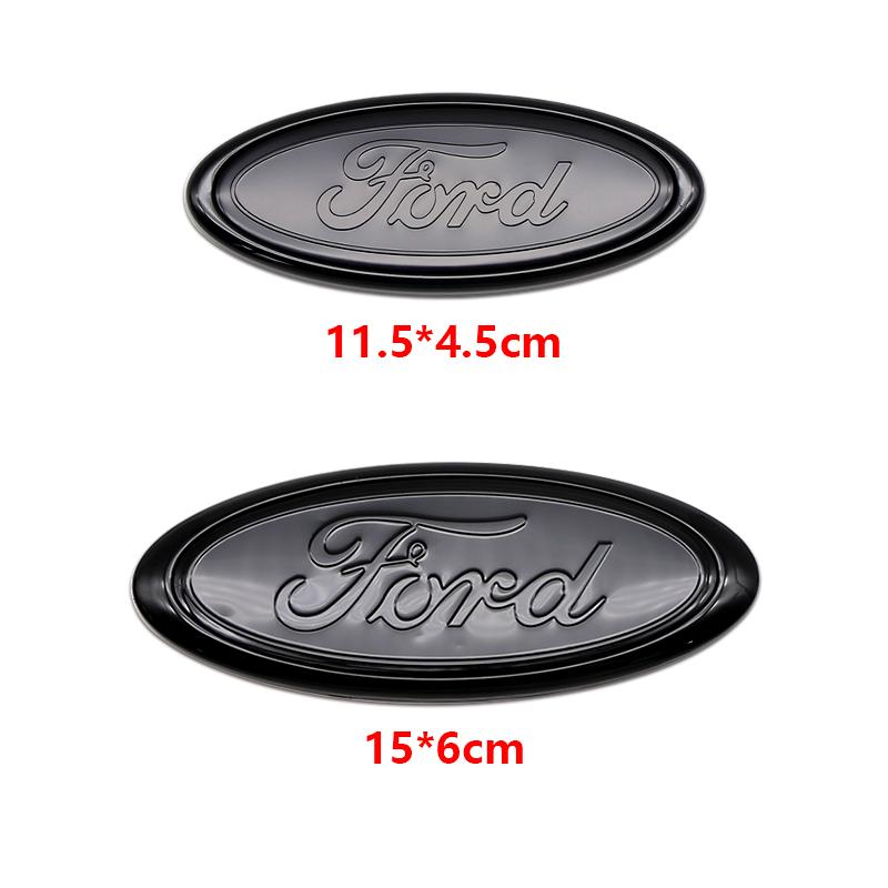 UJOV9 Ford 11.5cm 15cm Logo ABS Material For Ford Fiesta Ranger Mondeo Fusion Escape Edge Focus Mustang Rear Trunk Emblem Accessories