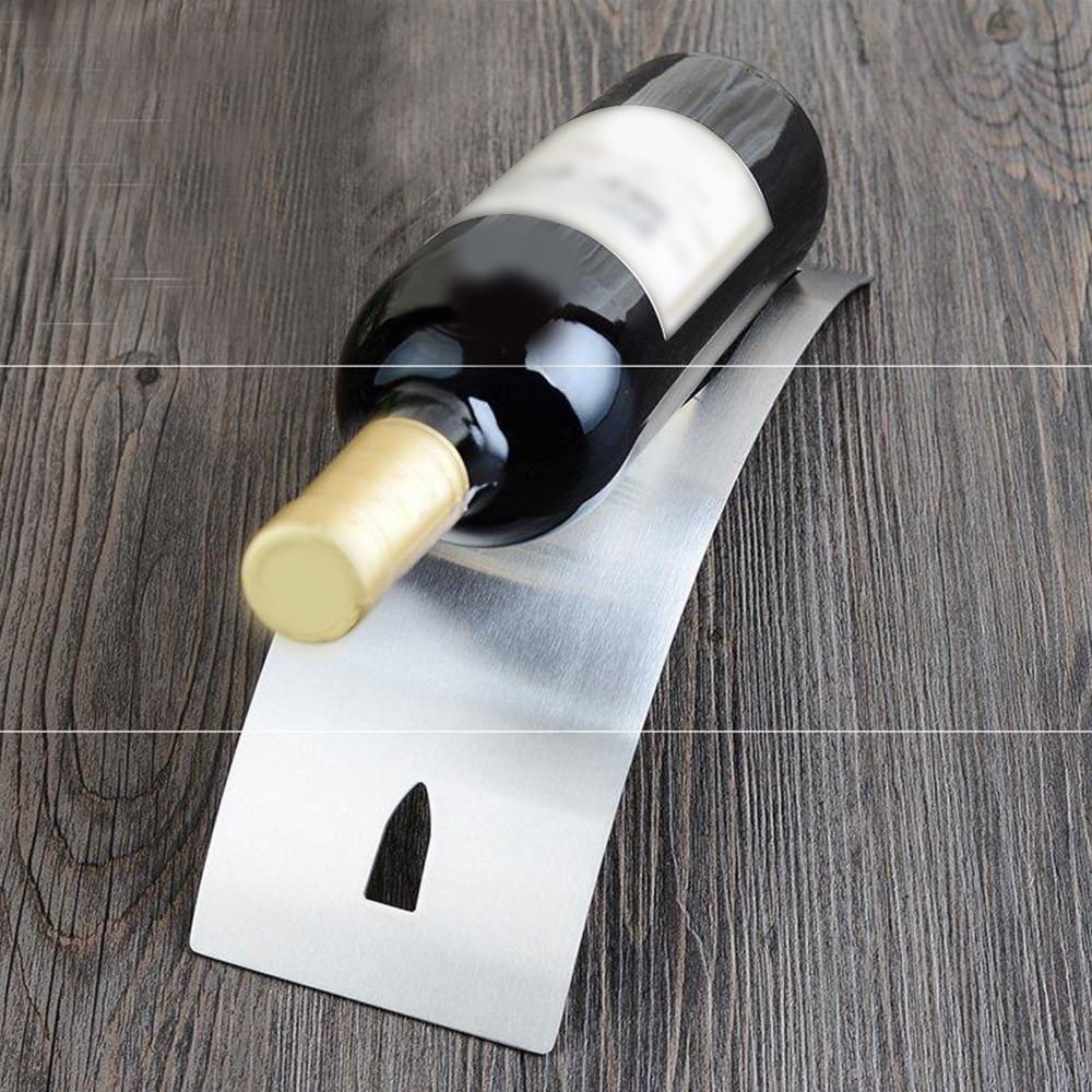 Stainless Steel Wine Rack Display Stand Countertop Wine Bottle Holder  Home Kitchen Decor