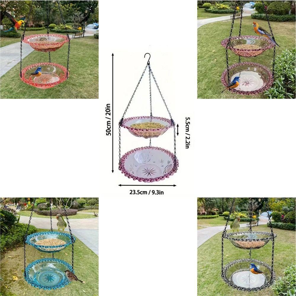 Flower Shaped Bird Bathtub Transparent Hummingbird Feeder Hanging Bird Feeder Balcony