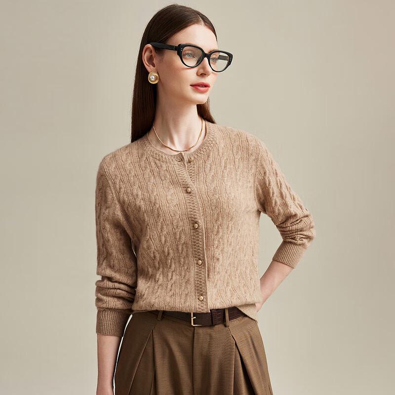 Women's Pure Cashmere Cable Knit Cardigan