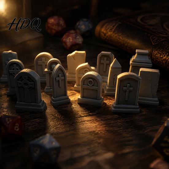 Крошечный надгробие для диорамы 14 шт. Мини-модель 3D-печатная миниатюрная надгробная плита кладбища Декорации Готические предметы для نمایش Реквизит Настольные игры Хэллоуин