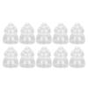 10 Pcs Sound Amplifier Dome Soft Silicone Anti Static Dual Layer Closed Sound Aid Tips 6mm0.24in