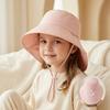 Children's Sun Protection Hat - Boys' Wide-Brimmed Sunshade Fishing Hat - Girls' Summer Uv Protection Neck Scarf Cap - Sun Hat