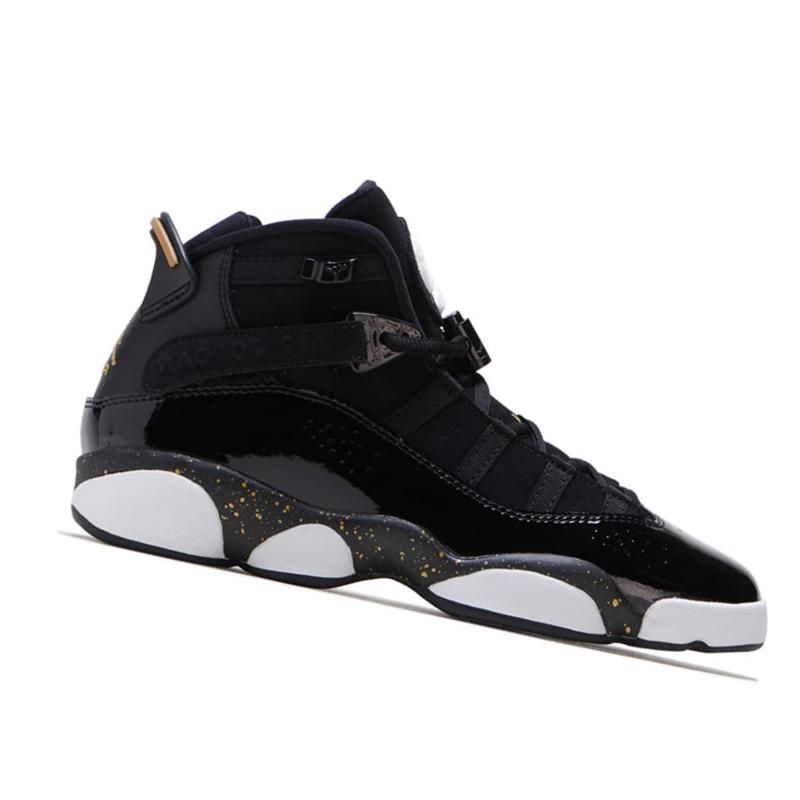 Air Jordan 6 Rings 'Черный Металлик Золотой' Gs 323419-007