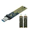 M.2 SATA/NVMe SSD To USB 3.1 Adapter PCI-E To USB 3.1 External Converter Card 10Gbps USB3.1 Gen 2 PCIe To USB3.1 Type A Adapter