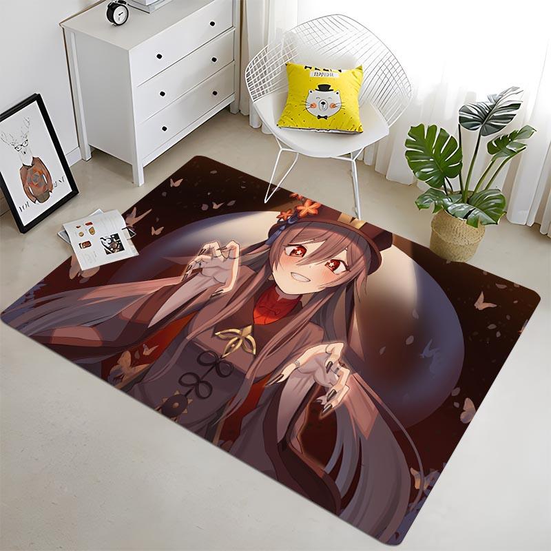 Аниме-игра Genshin Impact Area Rug Напольный коврик Ковер для спальни Детская игровая зона Ковер Ковер из пены с эффектом памяти Ковер в стиле аниме