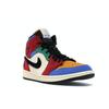 Синий Мужские кроссовки The Great x Air Jordan 1 Mid Fearless, разноцветные, муслиновые, красного цвета, CU2805-100