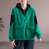 Sweatshirt Women Cotton Oversized Blouse Loose Casual Pullover Hooded Sweatshirt Tops