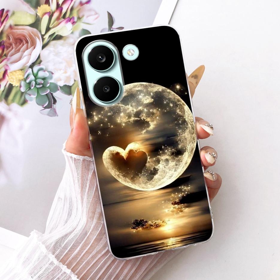 Чехол для Xiaomi Poco X8 Pro 5G Милый Чехол с Рисунком Сердечка Мягкий Тонкий Чехол для Телефона Для Xiaomi Poco X8 Pro Max PocoX8 Pro 5G