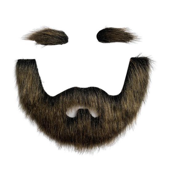 Набор из поддельных усов и бровей, самоклеящаяся поддельная борода, аксессуар для костюма, реквизит для косплея для театральной сцены-маскарада