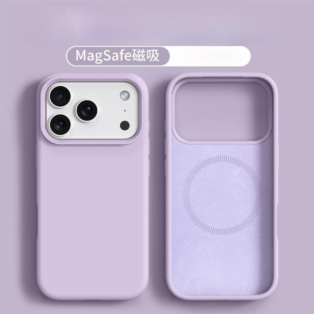 Магнитный чехол из жидкого силикона для MagSafe для iPhone 17 16 Pro Max 17 Ari, однотонный, защита кожи, мягкая задняя крышка