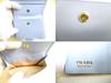 Authentic PRADA Sand Light Blue Leather Small Saffiano and smooth leather wallet #a066 Open box