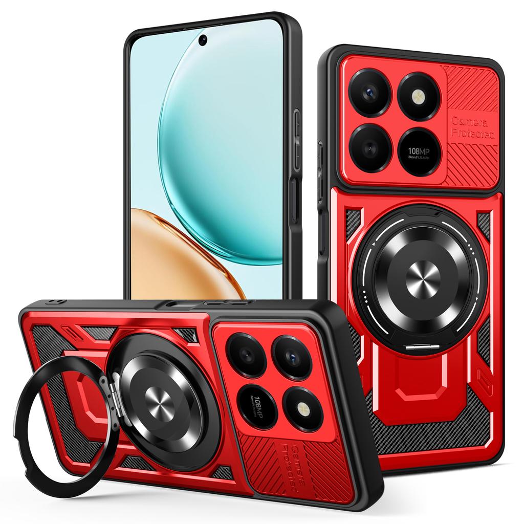 Для Honor 400 Умный чехол Honor X7D Чехол для телефона x7d 4G Магнитный Бронированный Противоударный С держателем-кольцом Чехол Покрытие для беспроводной зарядки Magsafe