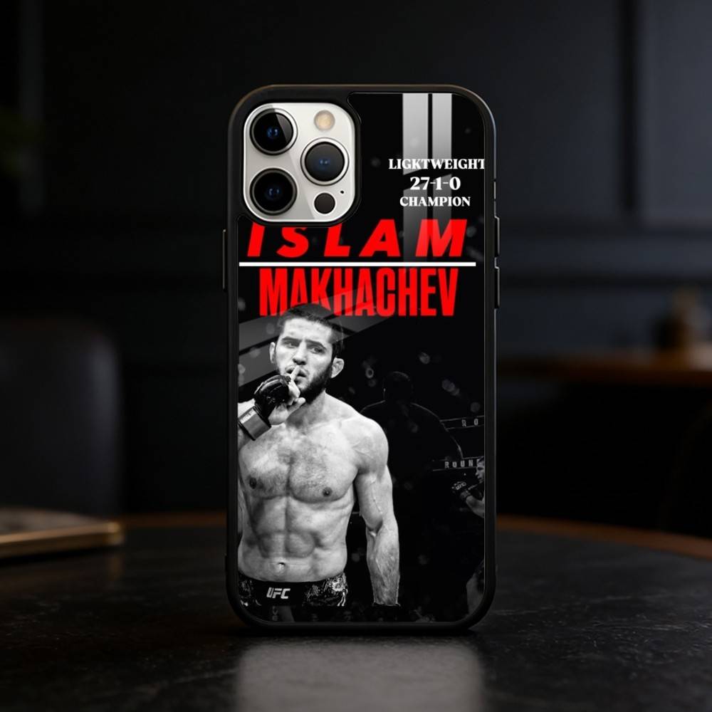 P4P Ислам М-Махачев Чехол для телефона для iPhone 17 16 15 14 13 12 Pro Max Plus для зеркального беспроводного магнитного чехла