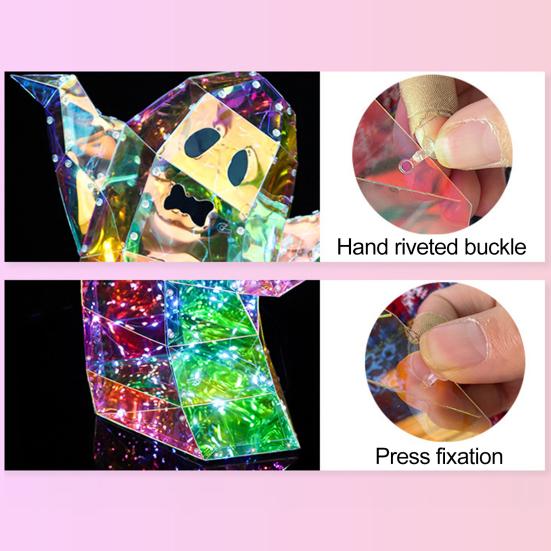 Призматические переливающиеся светодиодные огни-призраки, ночник-призрак на Хэллоуин, красочные украшения для дома и вечеринки, настольная фигурка