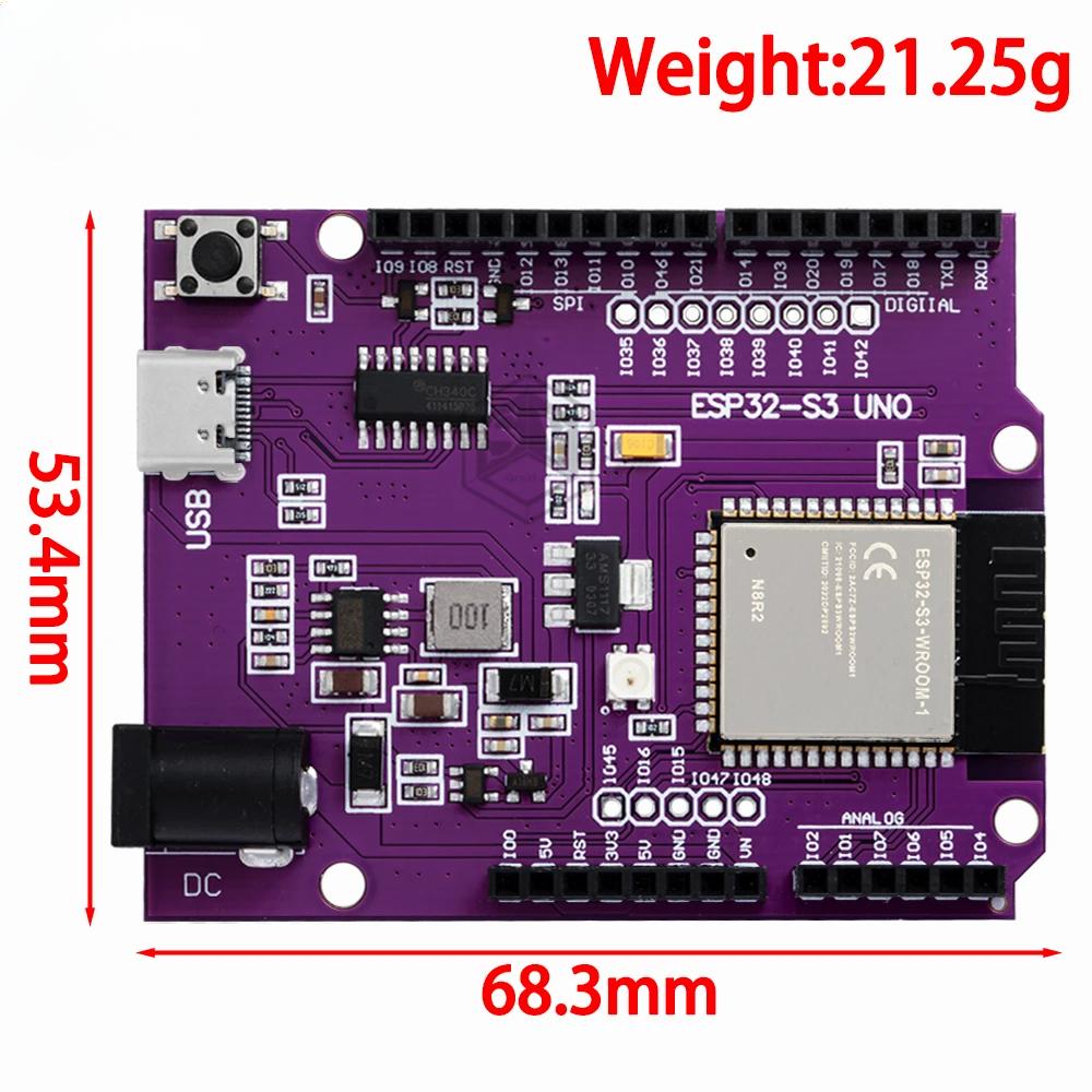 Плата разработки ESP32-S3 UNO Модуль WROOM-1-N8R2/N16R8 Совместима с DevKitC-1