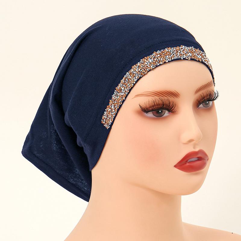 Модал Хлопок Ромбы Подшлемник Эластичный Хиджаб Простой Мягкий Капот Мусульманские Женщины Эластичный Внутренний Хиджаб Тюрбан Ислам Подшлемник