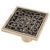 Floor Drain Antique Copper Shower Drain Kit for Home Hotel Bathroom Toilet 10x10cm
