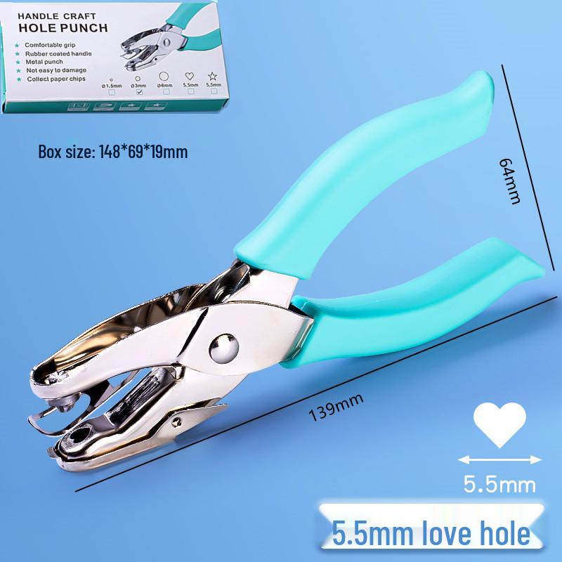 Металлический дырокол в форме сердца на одно отверстие для листов на кольцах – Идеально для студентов и рукоделия