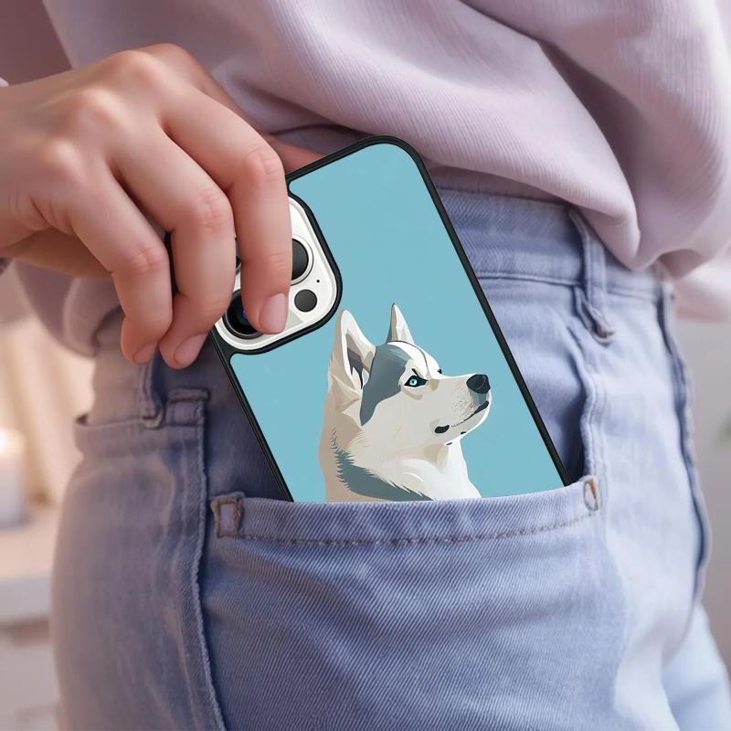 Чехол для телефона с изображением животного, собаки, хаски, для iPhone 17 Air 15 16e 14 13 Pro Max Coque 12 11 Pro Max PLUS