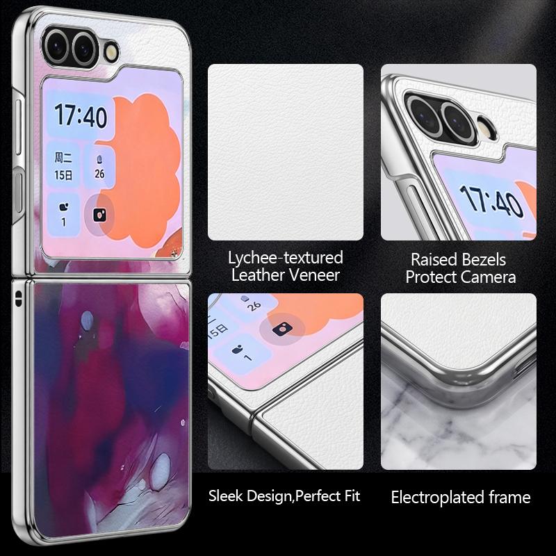 Красочный Мраморный Чехол Для Samsung Z Fold 8 Ultra 7 6 5 Роскошная Позолоченная Кожаная Накладка Жесткая Защитная Крышка Телефона Для Galaxy Z Fold8 Fold7 Fold6