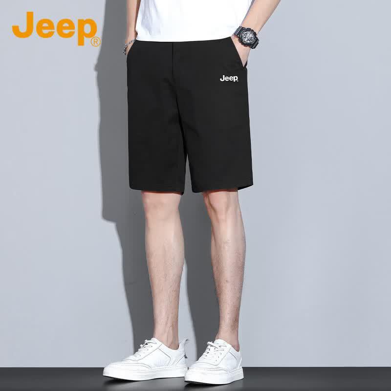 Jeep Мужские шорты прямого кроя в стиле business casual