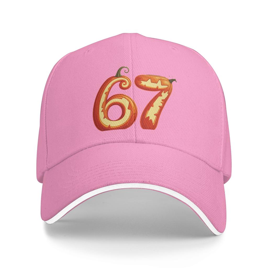 67 PUMPKIN HALLOWEEN HAUNTED BY 67 Casual Baseball Cap Summer Trucker Hat Tennis Skate Hip Hop Hats Men Street Baseball Caps
