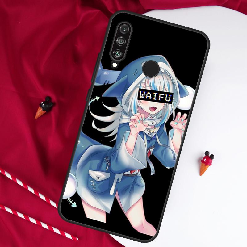 Чехол для Huawei Nova 7i 8i 11i 12i 12s 10 9 SE Y90 Y60 Y70 Y72 Y61 Y91 P60 Pro P30 P40 Lite с изображением Аниме Hololive Gawr Gura