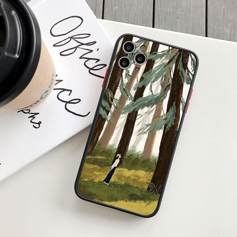 Мультяшный чехол для телефона 'Загородный отдых на лужайке' для IPhone 17 16 15 14 11 12 13 Pro Max 16 14 Plus XR XS X, Винтажная милая задняя крышка