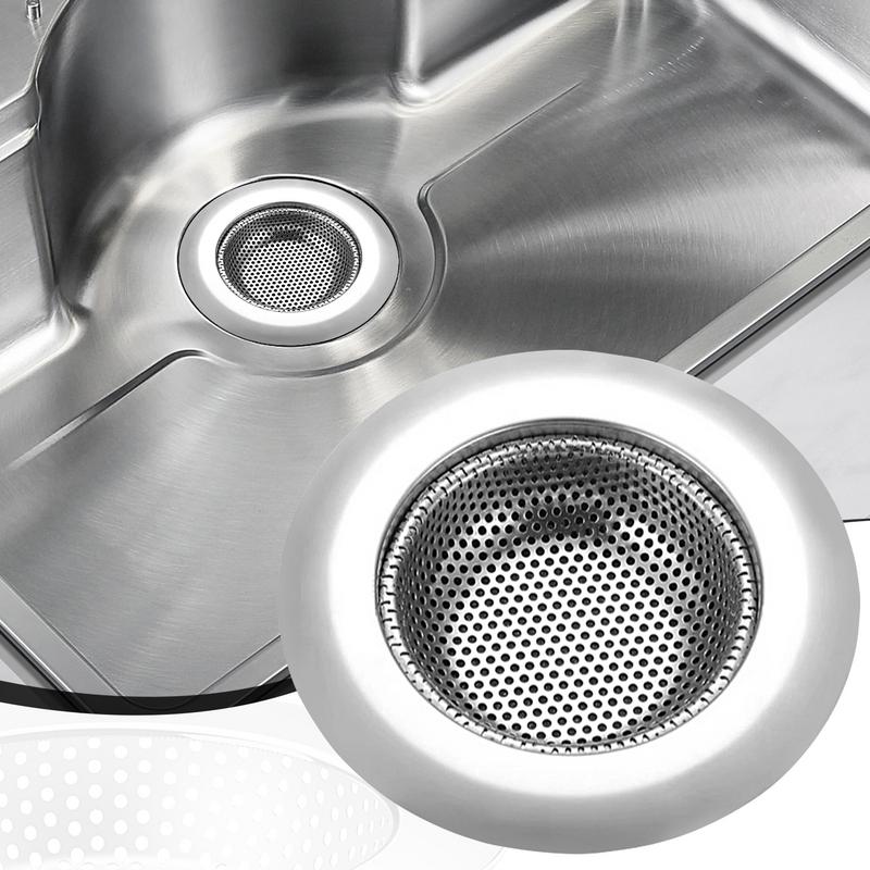 Сетка для кухонной раковины из нержавеющей стали, не засоряющаяся, заглушка для слива из нержавеющей стали, нержавеющий слив для бассейна, фильтр-уловитель пищи для