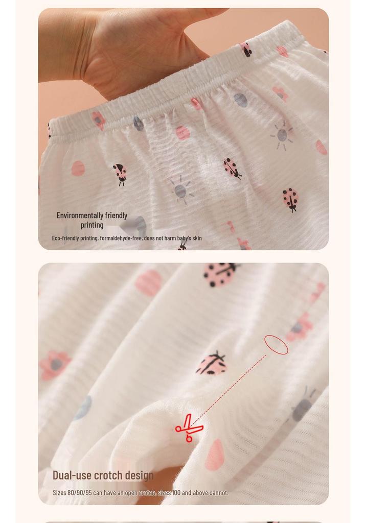 Хлопковые летние шортики- bloomers для девочек - Тонкие безопасные штанишки для малышей и детей