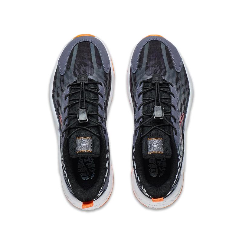 Li Ning Youth Детская светящаяся в темноте амортизирующая повседневная обувь Детская повседневная обувь Серый Черный YKCT108-5