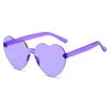 Transparent Jelly Color Love Heart Sunglasses For Men And Women Peach Heart Sunglasses