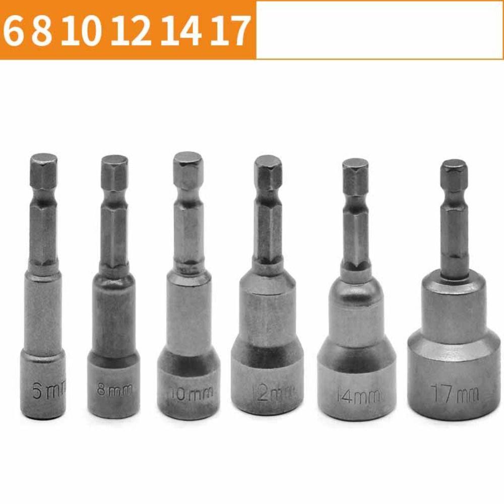 Длина 65 мм Ударная головка Магнитная гайка Отвертка Адаптер для жесткой шестигранной головки Электродрель