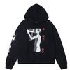 Oversized Cotton Hooded Zip-Up Sweatshirt Men Women Streetwear Loose Fit Long Sleeve Pullover