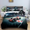 3D Car King Queen Duvet Cover Vintage Lightweight Train Bedding Set For Teens Adult Racing Supercar 2/3pcs Polyester Quilt Cover