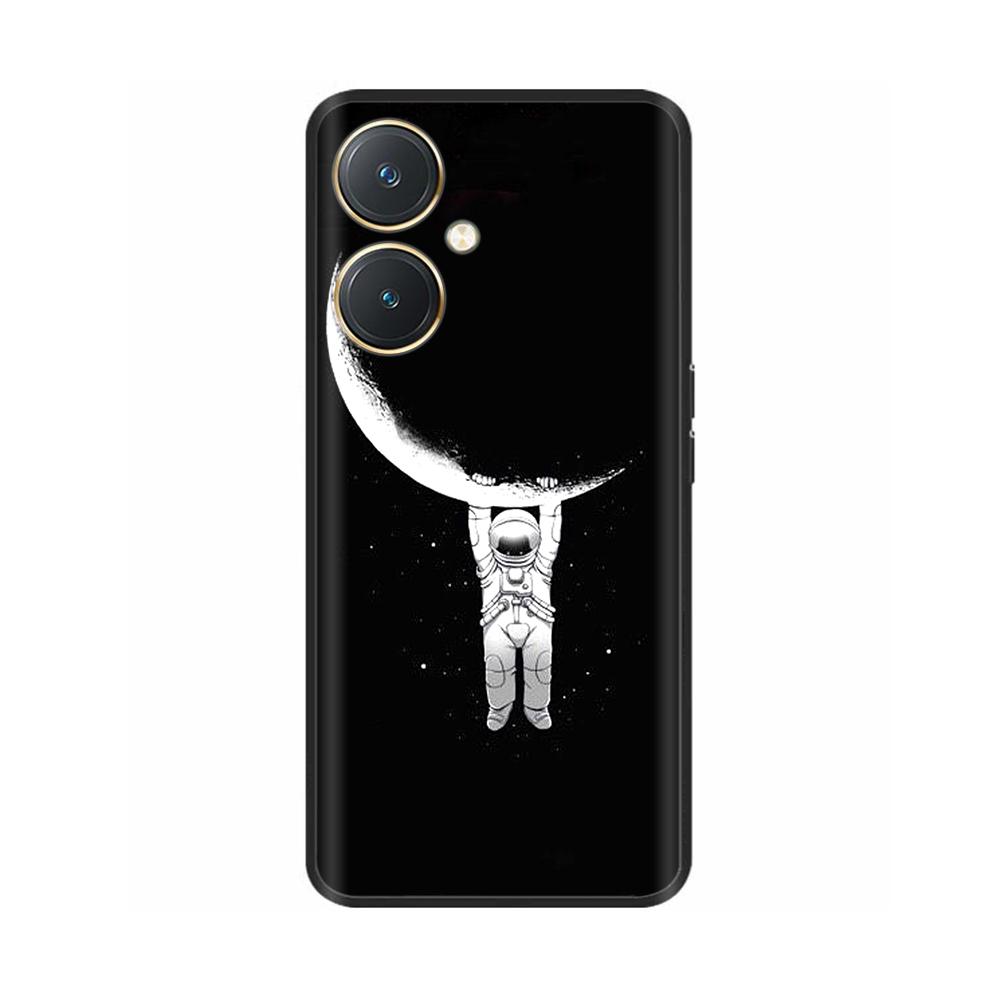 Чехол для Vivo Y27 Черный Чехол Череп Волк Силиконовый Мягкий Задние Чехлы Для Vivo Y27 5G Чехол для Телефона VivoY27 Y 27 2023 Защитный Чехол
