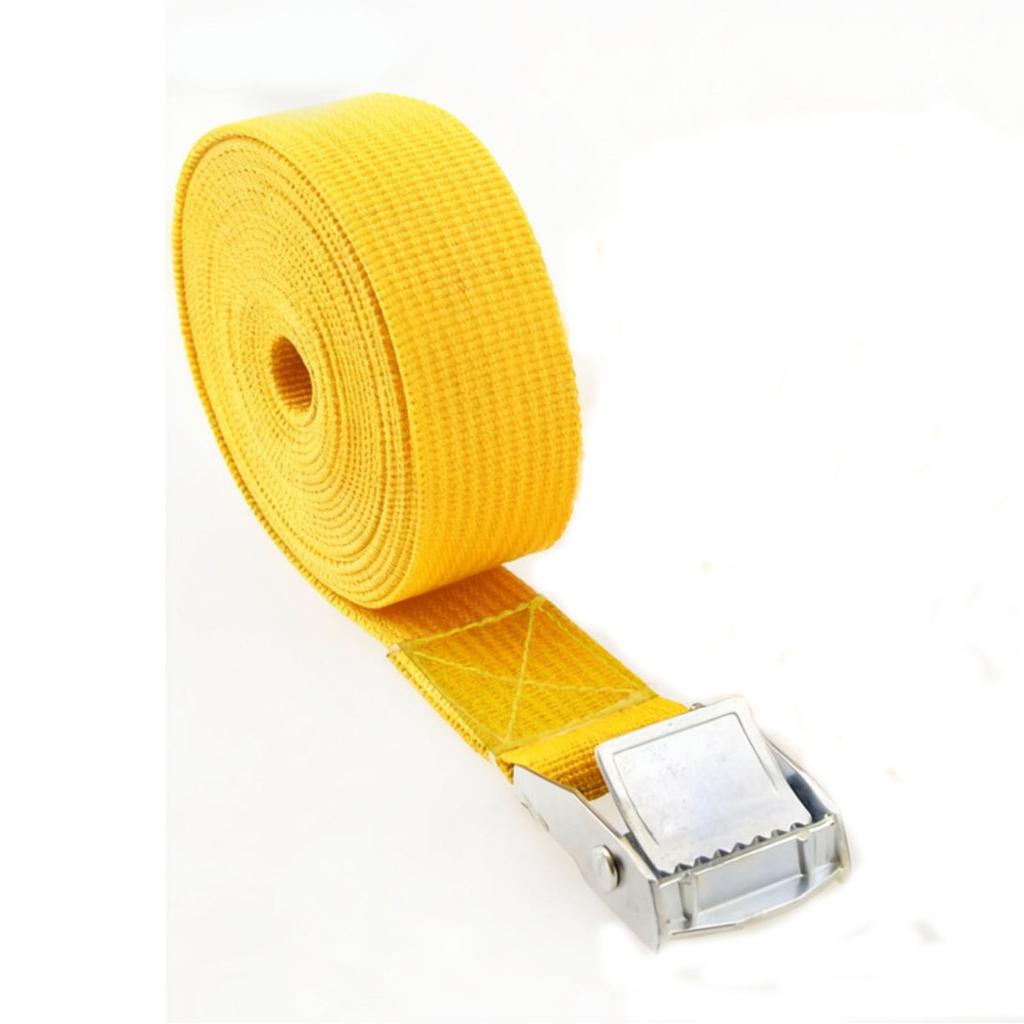 2 5cm Wide 5m Long Webbing Strap with Zinc Alloy Cam Buckle Adjustable Tie Down Strap for Cargo Securing and Tightening