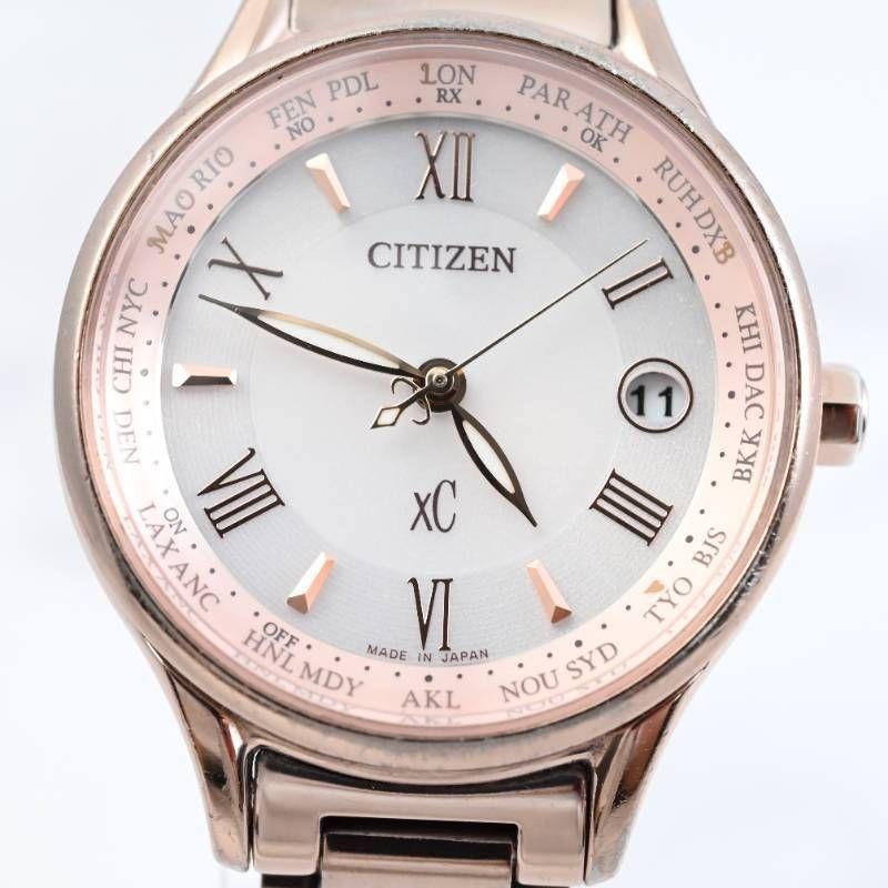 Б/у [ECO-DRIVE] Хорошее состояние Рабочий элемент CITIZEN Citizen xC Женские часы Радио-солнечные Дата Сапфировое стекло