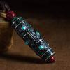 New Fashion Guochao Silver Retro Nine Eyes Dzi Increase Wealth Bead Pendant Male Necklace Pendant Female High-end Gift Jewelry Bodyguard Accessories