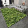 Realistic 3D Green Grass Area Rug Nature Themed Lawn Texture Carpet Non-Slip Floor Mat for Living Room Bedroom Decor