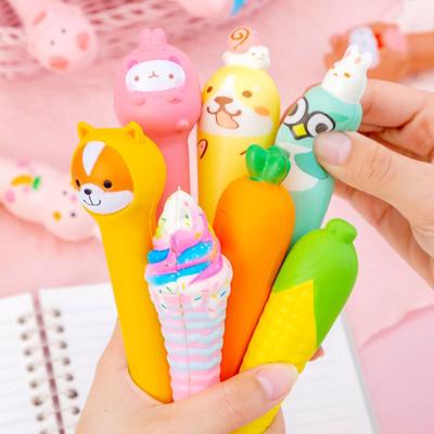 Милые шариковые ручки с рисунком, гладкое письмо, удобный инструмент для письма, заправляемые, канцелярские принадлежности для снятия беспокойства, подарок на день рождения, Рождество