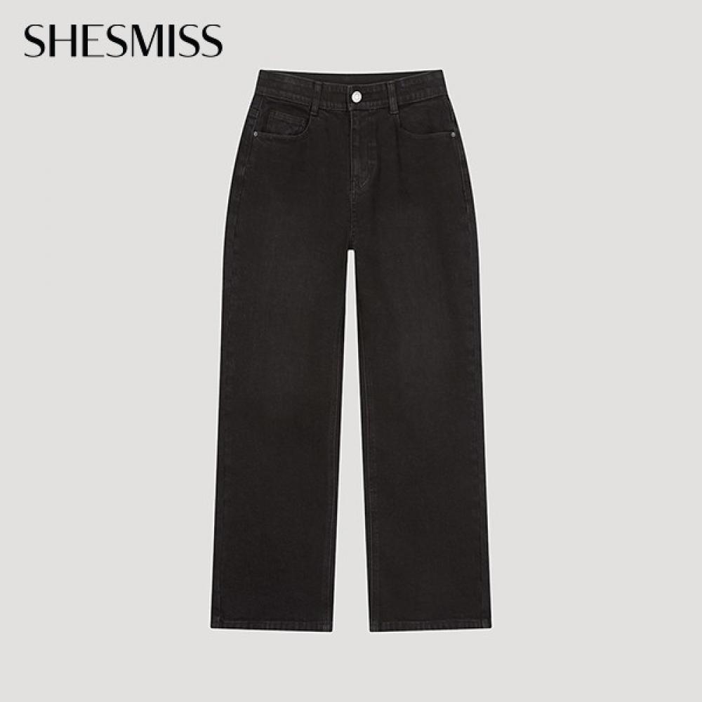 Она S Miss Inbanding Прямые джинсовые брюки SSmSlo42020 Bk