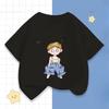 Summer Casual Tshirt for Girls round Neck Half Sleeve Kids Polyester Fabric Fashionable Girl Clothes
