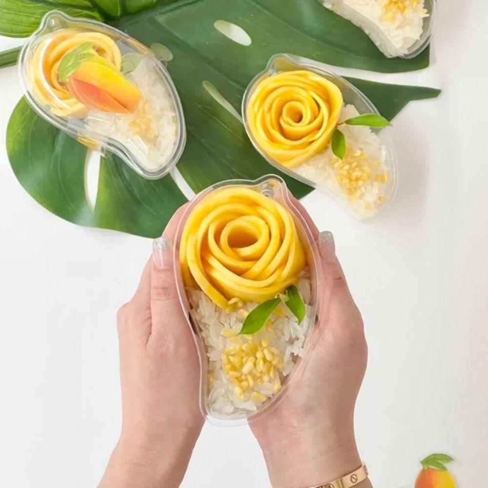 50 шт. Прозрачная коробка для пирога манго большой вместимости, упаковочная коробка в форме фрукта, сыр