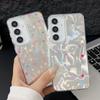 Glitter Love Hearts Print Glossy Phone Case For Samsung S25 S24 FE S23 Ultra A56 A36 A55 A16 A15 A54 TPU PC Hybrid Clear Slim Shockproof Bumper Cover
