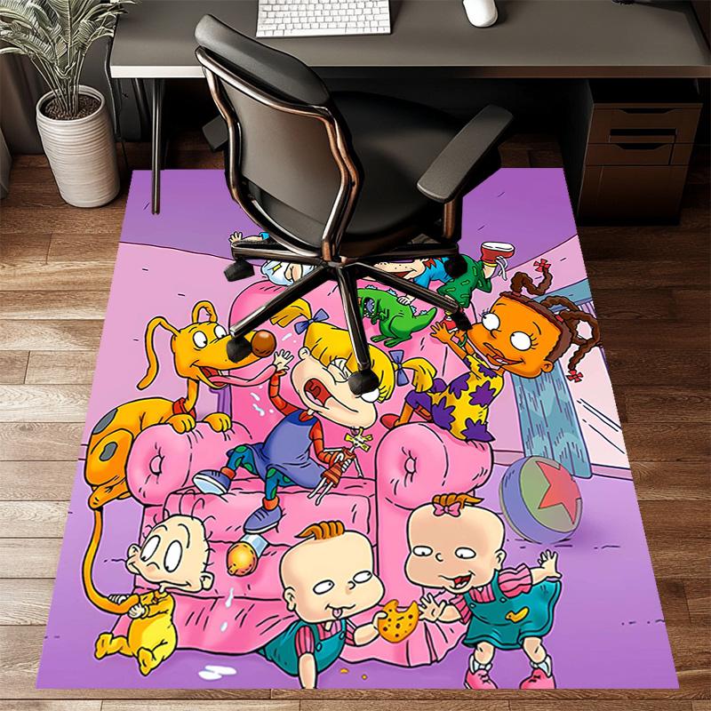 1pc Rugrats in paris2 Design Printed Area Rug Carpet for Bedroom Living Room Home Decor Rugs Mat Non Slip Mat Rug for Bedside